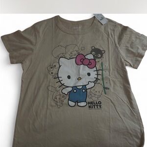 Hello Kitty Kids T-Shirt - Tan with Pink Bow‎